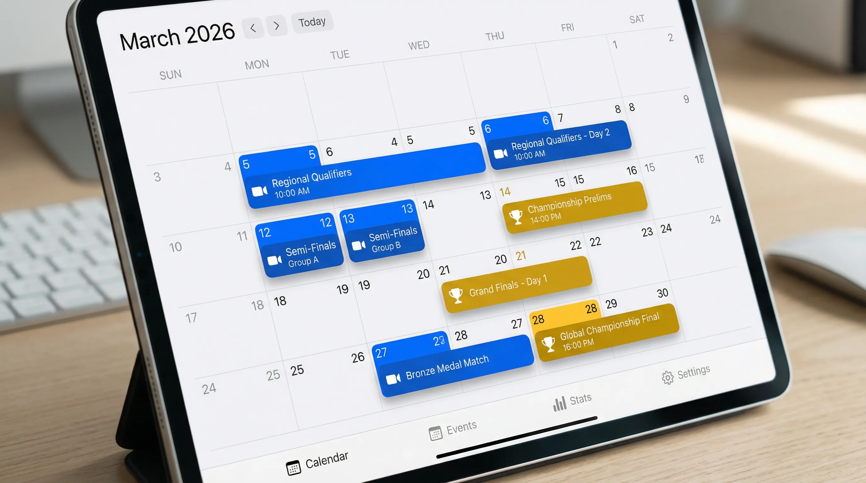 每日大赛+mrds 赛事日历详细视图